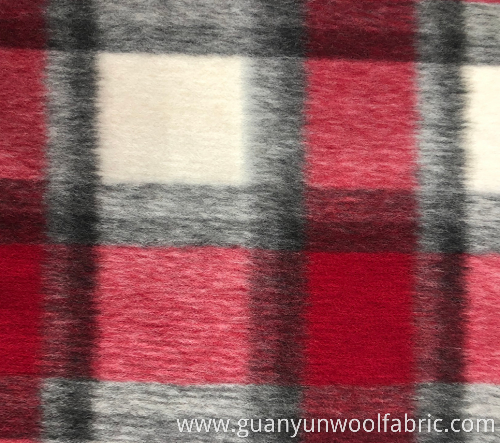 Plaid wool fabric